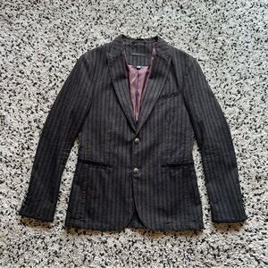 John Varvatos USA Blazer Sport Coat Brown Stripe 2-Button